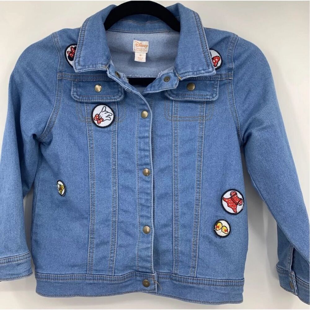 Disney Collection Tutu Couture Girls Size 10 Denim Jacket Minnie Mouse Patches